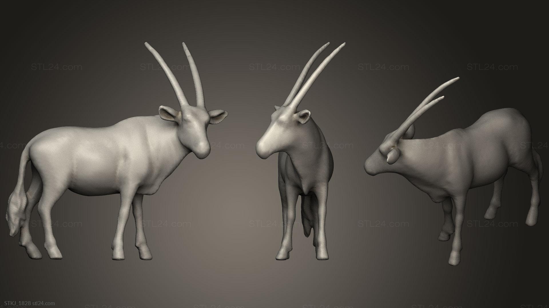 Animal figurines - African Animal 16, STKJ_1828. 3D stl model for CNC